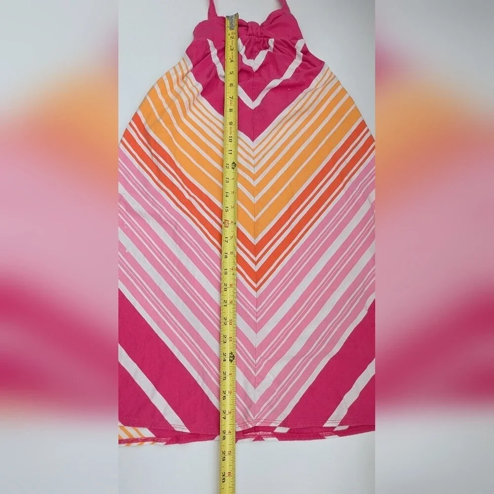 Tommy Hilfiger Girls' (XS/4-5)  Vibrant Colored Maxi Halter Sun/Summer Dress